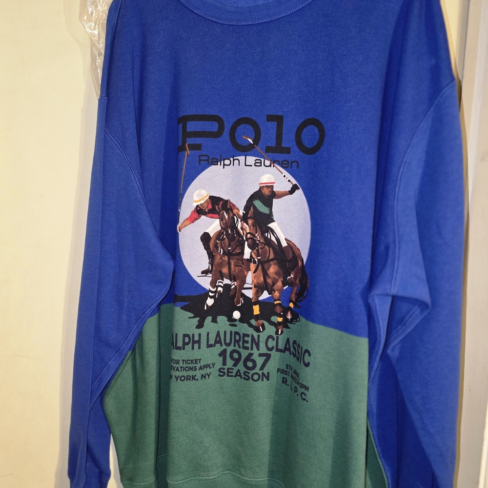 Polo Ralph Lauren Classic 1967 Polo Graphic Sweatshirt - Blue & Green